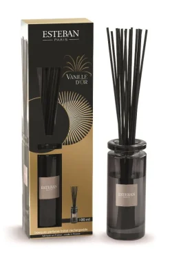 Bouquet parfumé initial et recharge Esteban collection Vanille d'or – 100 ml