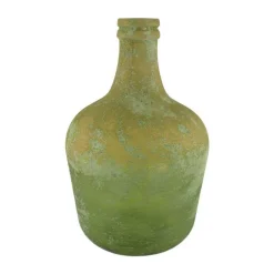 Bouteille en verre recyclé coloris vert antique - Ø 27 x H 42 cm