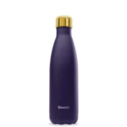 Bouteille isotherme Originals Matt violet obscur & or Qwetch - 500 ml