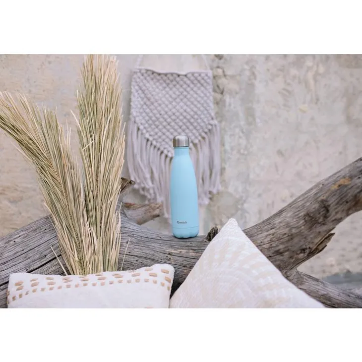 Bouteille isotherme Qwetch en inox Pastel bleu 500 ml