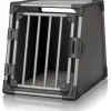 Box de transport pour chien en aluminium coloris gris graphite Trixie - 55 x 61 x 74 cm