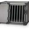 Box de transport pour chien en aluminium coloris gris graphite Trixie - 92 x 64 x 78 cm