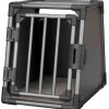 Box de transport pour chien en aluminium coloris gris graphite Trixie - 48 x 56 x 61 cm