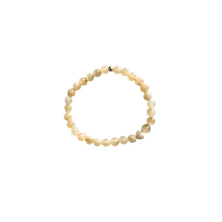 Bracelet Jade jaune 4mm