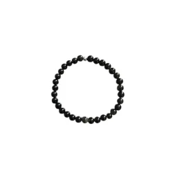 Bracelet obsidienne dorée 6mm