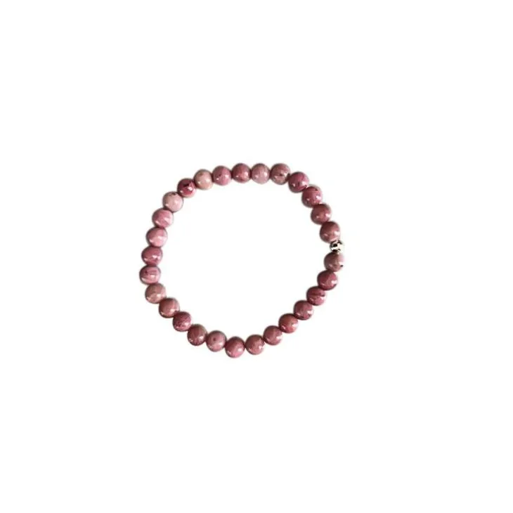 Bracelet rhodonite rose 8mm