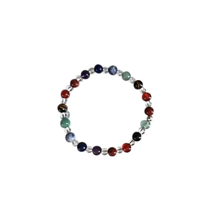 Bracelet sept chakras cristal 4mm