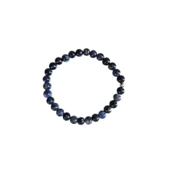 Bracelet sodalite bleu 6mm
