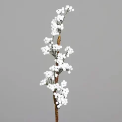 Branche artificielle de baies blanches – 70 cm