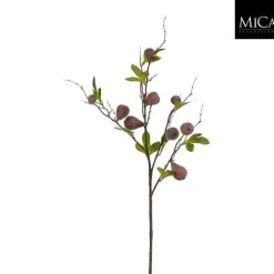 Branche artificielle de figuier avec figues violettes - H 93 cm