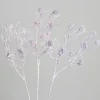 Branche décorative argent violet - 70 cm