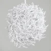 Branche décorative forme boule enneigée blanche - Ø 40 cm