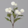 Branche de chardon boule crème artificiel - 56 cm