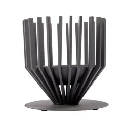 Brasero noir poudré Irving - Ø 44 x H 43 cm
