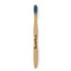 Brosse à dents pour adulte en bambou souple coloris bleu