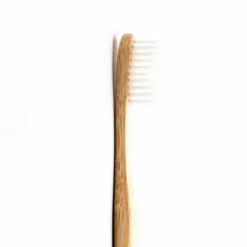 Brosse à dents pour adulte en bambou médium coloris blanc
