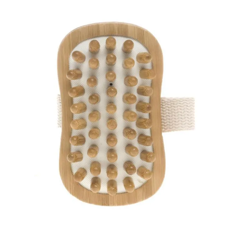 Brosse de massage corps bambou 13x7,5x3 cm