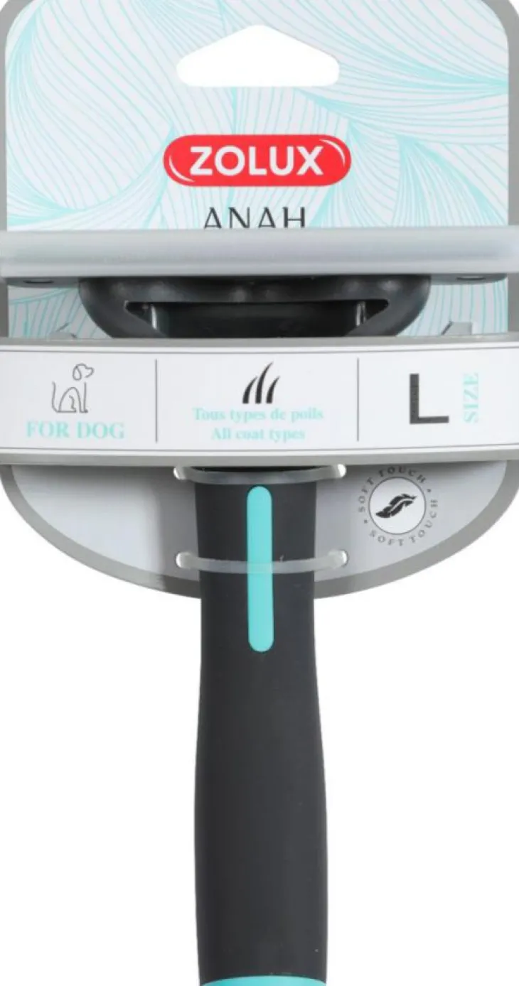 Brosse pour chien coloris gris Super Brush Zolux ANAH - Taille L
