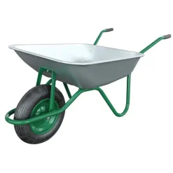 Brouette de jardinage gris/vert Galva 85L
