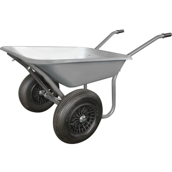 Brouette Galva à 2 roues gris 100L