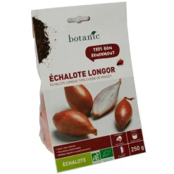 Bulbes d’échalote longue Longor AB bio calibre 15/40, 250 g