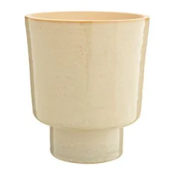 Cache-pot Alto coloris beige en céramique -  Ø 21,5 cm x 24,5 cm