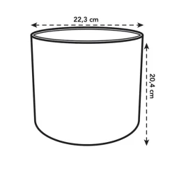 Cache-pot anthracite Elho b.for soft - Ø 22 cm