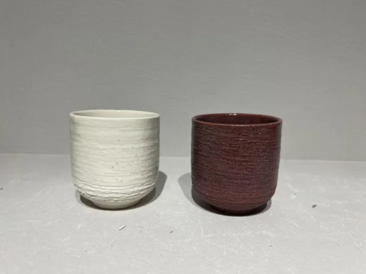 Cache-pot baby coloris multicolore en céramique - 7 x 7 x 7 cm