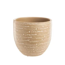 Cache-pot Boha en terre cuite camel - Ø 35 x 32 cm