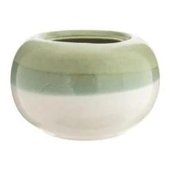 Cache-pot Bowl orchidée coloris beige en céramique - Ø 19 cm x 13 cm