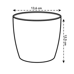 Cache-pot Brussels rond Ø 14 x 12,5 cm polypropylène injecté