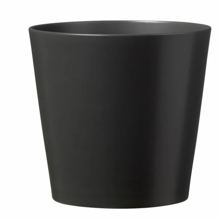 Cache-pot coloris anthracite Dallas Orchidée - Ø 13 cm