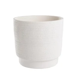 Cache-pot coloris blanc Madeira - 24 x 22 cm