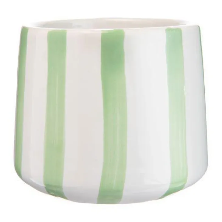 Cache-pot coloris multicolore en céramique - 16 x 16 x 14 cm