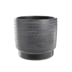 Cache-pot coloris noir Madeira - 17 x 15 cm