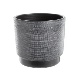 Cache-pot coloris noir Madeira - 28 x 26 cm