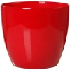 Cache-pot coloris rouge en céramique - Ø 16 cm