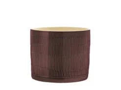 Cache-pot coloris rouge en céramique - Ø  23,5 x 19,8 cm