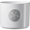 Cache-pot en céramique blanc à motif argent Winter Friends - Ø 13 x H 11 cm