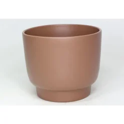 Cache-pot en céramique café Calm - Ø 6,5/7,3 x H 6 cm