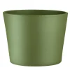 Cache-pot en céramique coloris vert olive Fresh O19 - Ø 19,5 x H 17 cm