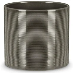 Cache-pot en céramique gris Scheurich 828 Glass Grey - Ø 12 cm