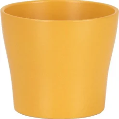 Cache-pot en céramique jaune Scheurich 808 Curcuma - Ø 13 cm