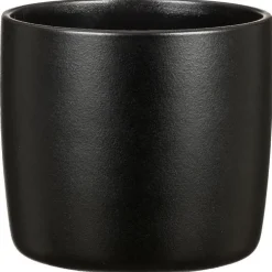 Cache-pot en céramique noir Scheurich 900 Ebano - Ø 15 cm