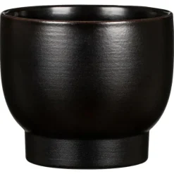 Cache-pot en céramique noir Scheurich 930 Ebano - Ø 18 cm