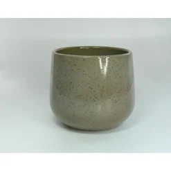 Cache-pot en céramique noisette Collect Naturel Glace - Ø 14/15,5 x H 13 cm