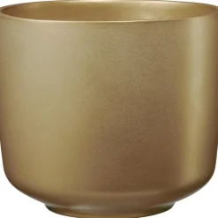 Cache-pot en céramique Pearl or Bari - Ø 16 x H 14 cm