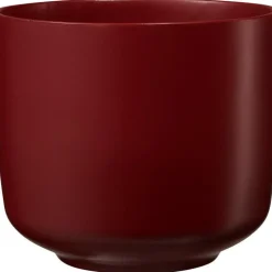 Cache-pot en céramique rouge vin Bari - Ø 13 x H 12 cm
