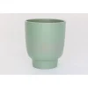 Cache-pot en céramique vert sauge mat Haut Calm - Ø 13/12 x H 15 cm