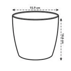 Cache-pot en plastique coloris vert menthe Elho Brussels M16 - Ø 16 cm